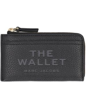 Marc Jacobs Wallet Top Zip Multi Leather Cow Hide & Purses - Black