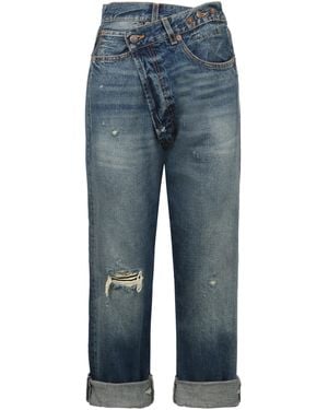 R13 Cropped Jeans Cotton - Blue
