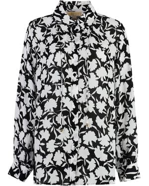 MICHAEL Michael Kors Printed Viscose Shirt - Black
