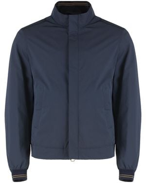 Paul & Shark Technical Fabric Waterproof Jacket - Blue