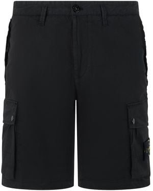Stone Island Cargo Shorts - Black