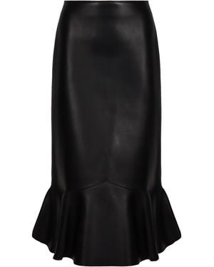 Fendi Gonna In Black Napa Leather
