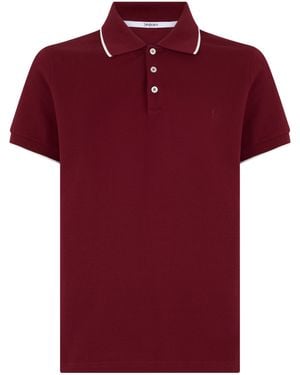 Saint Laurent Short Sleeve Polo - Red