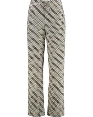 Burberry Essential Cotton Trousers For - Grey