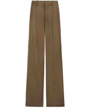 GIUSEPPE DI MORABITO Wool Wide-Leg Trousers - Natural