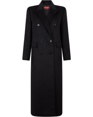 Max Mara Cappotto doppiopetto in lana vergine - Nero