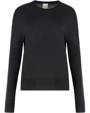 Calvin Klein Crew-Neck Viscose Jumper - Black