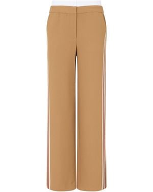 Veronica Beard Tailored Trousers With Wide Legs - Natural