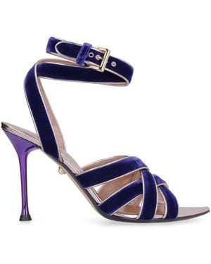 ALEVI Sandali Liza in velluto con tacco - Blu