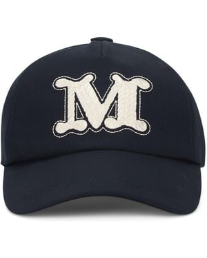 Max Mara Cap With Embroidered Logo - Blue