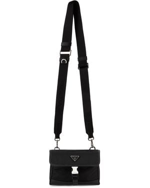 Prada Borsa a tracolla con triangolo - Nero