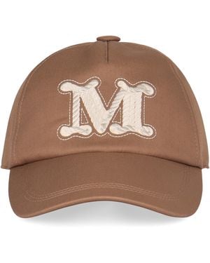 Max Mara Cappello baseball in gabardina antigoccia - Marrone
