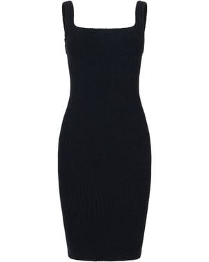 Hunza G Midi Dress Square Neck Polyamide - Black