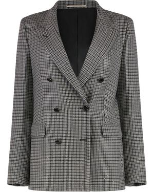 0205 Tagliatore Double-Breasted Wool Jacket - Black