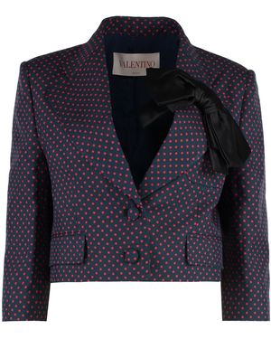 Valentino Garavani Single-Breasted Two-Button Jacket - Blue