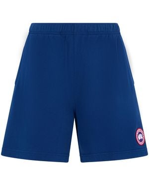 Canada Goose Shorts With Elastic Waistband And Logo - Blue