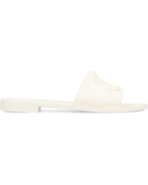 Moncler Slides Mon in gomma - Bianco