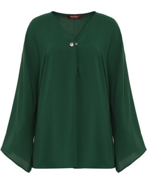Max Mara Umile Cady Blouse - Green
