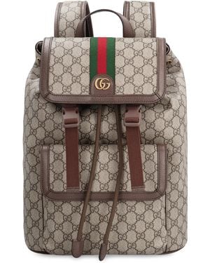 Gucci GG Supreme Fabric Backpack - Brown