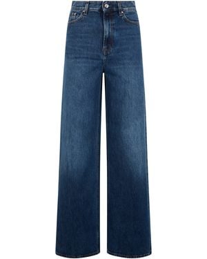 TOTEME Straight-Leg High-Waisted Jeans - Blue