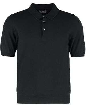 THE (Alphabet) THE (Alphabet) - The (Knit) - Polo a maniche corte in cotone - Nero