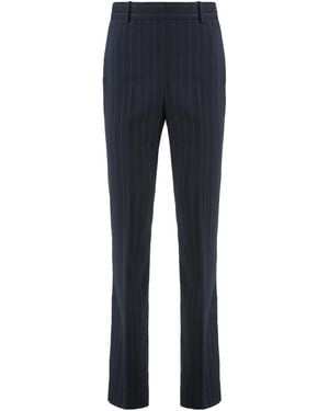 Pinko Straight Chalk-Striped Pants - Blue