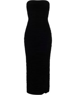 Magda Butrym Strapless Midi Dress, Cuprammonium Rayon - Black
