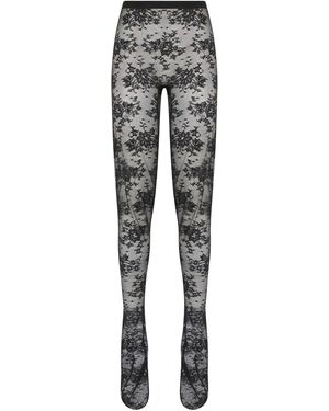 Balenciaga Lace Floral Stockings - Grey