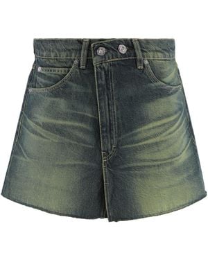 Our Legacy Cover Denim Mini Skirt - Green