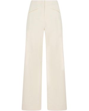 Veronica Beard Pantaloni larghi con tasche - Bianco