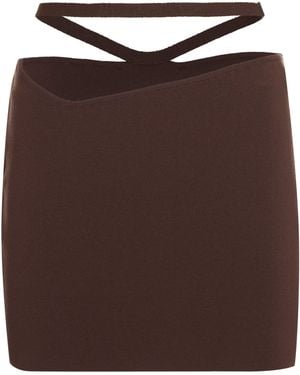 ANDREADAMO Knitted Mini Skirt - Brown