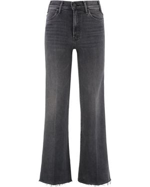 Mother The Hustler Roller Sneak Fray Jeans - Grey
