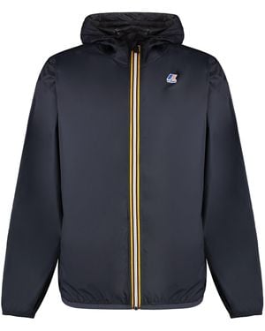 K-Way Claude Hooded Nylon Jacket - Blue
