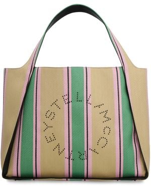 Stella McCartney Stella Logo Raffia Tote Bag - Multicolor