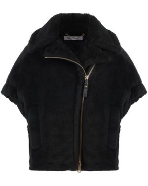 Max Mara Giacca Newmanto in ecopelliccia - Nero