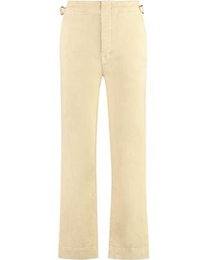 Mother The Cinch Greaser Cotton Trousers - Natural