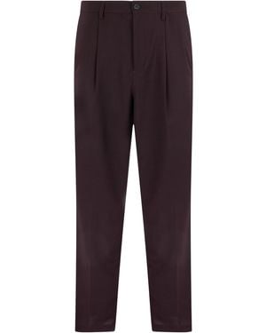Department 5 Wool Blend Trousers - Blue