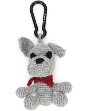 Alanui Crochet Keychain - Gray
