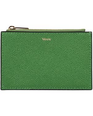 Valextra 3Cc Leather Card Holder - Green