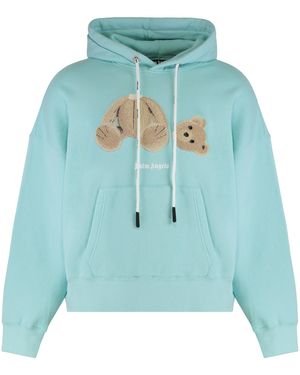 Palm Angels Graphic Hood Sweatshirt - Blue