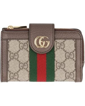 Gucci Portacarte Ophidia Con Pelle - Neutro