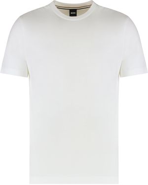 BOSS T-shirt in cotone con logo - Bianco