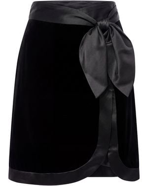 Saint Laurent Gonna in velluto - Nero