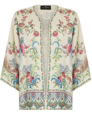 Etro Light Jacket With Floral Pattern - White