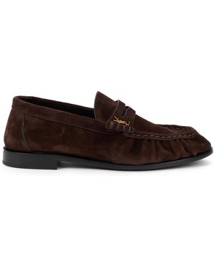 Saint Laurent Mocassini in pelle scamosciata - Marrone