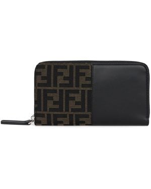 Fendi Wallet With Zip Closure - Black
