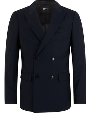 BOSS Double-Breasted Tailored Jacket - Blue