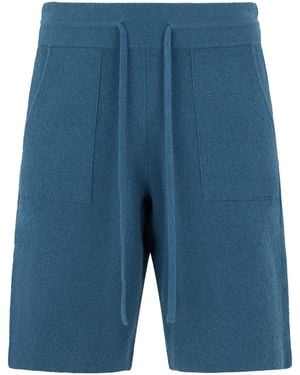 Roberto Collina Sponge Bermuda With Drawstring - Blue