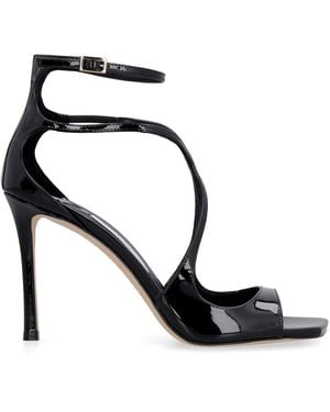 Jimmy Choo Azia 95 Patent Sandal - Black