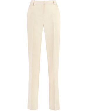 PT01 Ambra Cotton-Linen Trousers - White